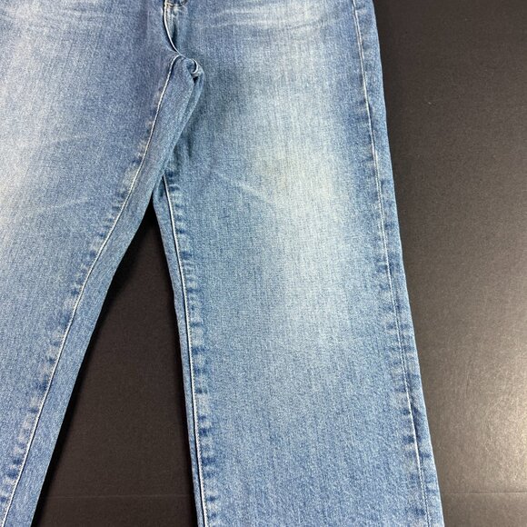 Adriano Goldschmid Jeans Womens 31x27* Isabelle Straight Crop Blue Denim Tag 31R - Picture 3 of 16